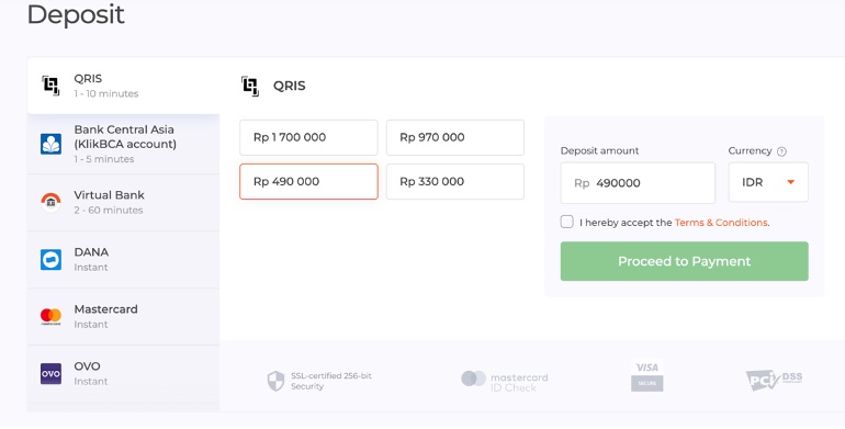 Dépôt sur IQ Option via une banque locale en Malaisie, en Thaïlande et au Laos
