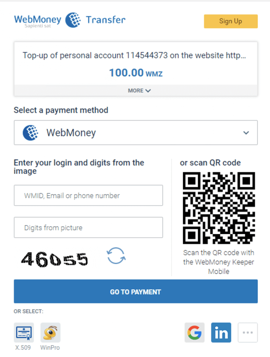 IQ Option การฝากเงินผ่าน WebMoney: ขั้นต่ำ ขั้นตอน และเวลา IQ Option การฝากเงินผ่าน WebMoney: ขั้นต่ำ ขั้นตอน และเวลา