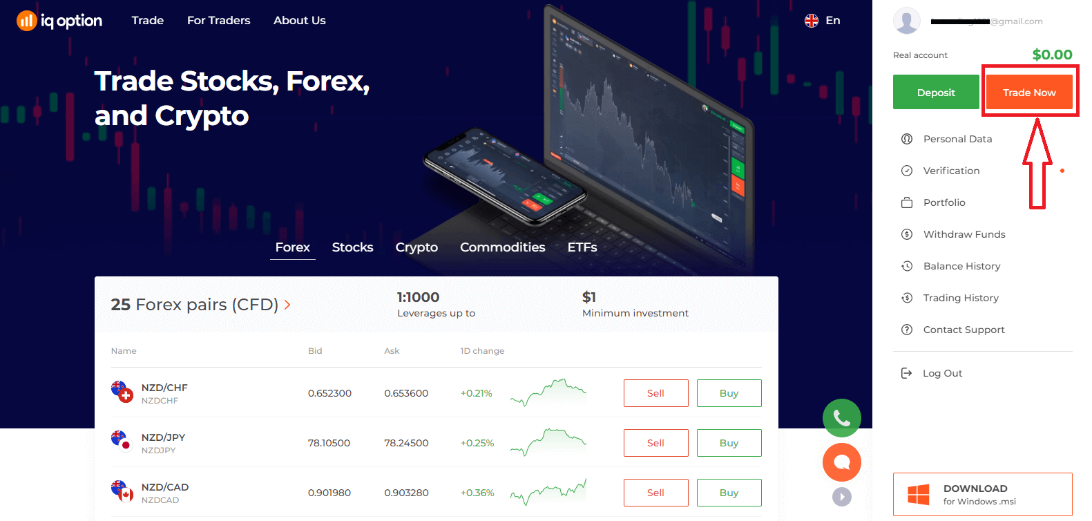 Руководство по входу в систему IQ Option и торговле бинарными опционами
